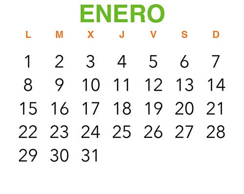 Calendario VinuesAventura. Enero